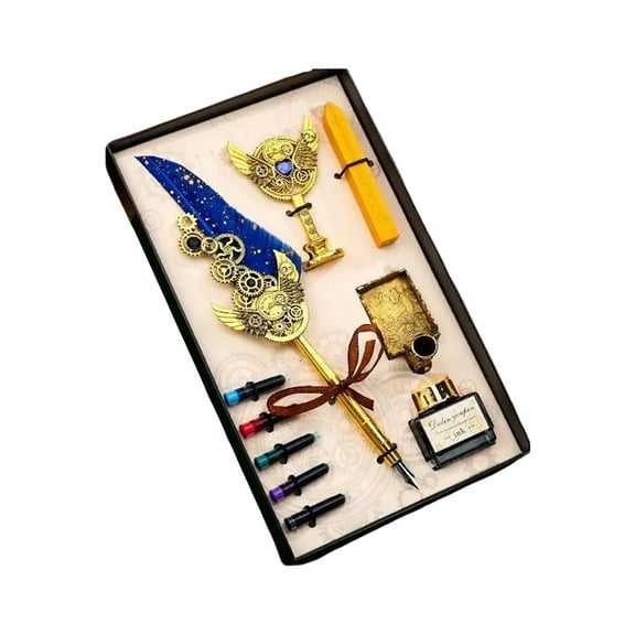 Fountain Pen Set Dip Pen Gift Box Kits Wax Seal Stamp Kits Calligraphy Writing Pen Set Art Supplies for Students