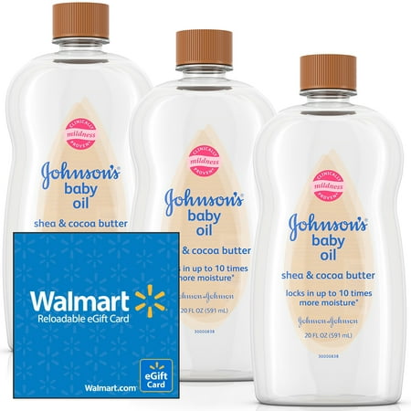 Buy 3 Johnson's Baby Oils with Shea & Cocoa Butter, Get a $5 Gift Card