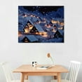 thumbnail image 2 of Nawypu  - European Town Canvas Wall Art - Quiet Town in a Snowy Night - Gallery Wrap Modern Home Art | Ready to Hang, 2 of 4