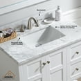 thumbnail image 3 of Boyel Living 37" x 22" Bathroom Vanity Top White Carrara Natural Marble Single-Sink Countertop with Backsplash Side Splash Straight Edge, 3 of 8