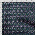 thumbnail image 3 of Soimoi Geometrical Printed, Cotton Satin Spandex, Sewing Fabric by The Yard 54 Inch Wide, Decorative Fabric for Dresses and Home Accents, Teal Blue, 3 of 5
