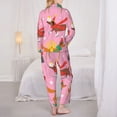 thumbnail image 3 of KLL Different Dogs Christmas Print Women's Long Sleeve Pajamas with Pants Sleepwear Loungewear 2 Set-Large, 3 of 8