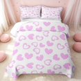 thumbnail image 2 of Erosebridal Cute Hearts Twin Quilt Set, Girls HeartTwin Coverlet Set, Polka Dots Reversible, Light Pink, 2-Piece (1 Bedspread and 1 Pillowcase), 2 of 7