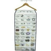 Homebasix C2166JF5000-3L Canvas Jewelry Pocket Organizer, 35 in L x 18 in W, Vinyl, Clear