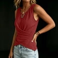 thumbnail image 5 of Omexry Cute Tops Women's Color Buttoned -Linen Sleeveless Top Ladies' Top Ladies' Tank Top, 5 of 7
