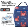 thumbnail image 2 of Marine Adorable Crab Lunch Box Insulated Lunch Bag Box Women Men Reusable Cute Small Bento Lunch Box Containers for Commuters Cooler Tote Bag Lunchbox for Office School Picnic, 2 of 6