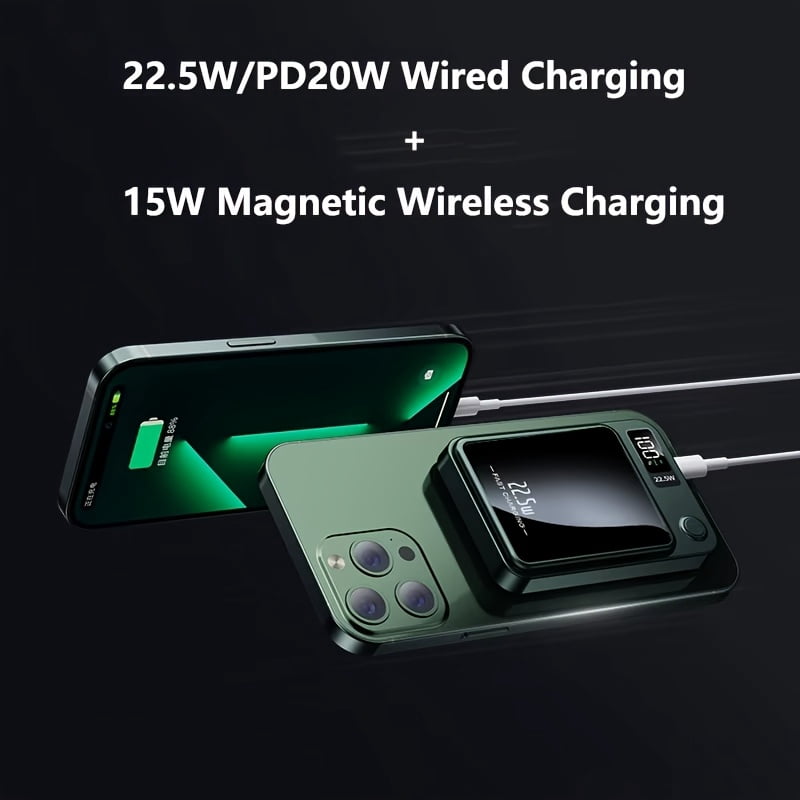 Magnetic Wireless Power Bank 10000mAh Super Fast Charge Portable External Battery PowerBank Adapter for iPhone Huawei