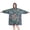 Blue Pioneer Flower, variant on Wearable Oversized Blanket,Blue Paisley Pattern Wearable Blanket Hoodie for Adults,Cozy Hooded Blankets with Super Pockets,Super Warm Fuzzy Pullover for Women & Men