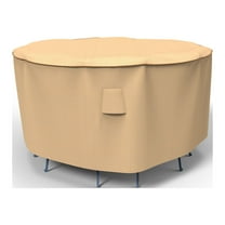 Budge Large Beige Patio Bar Table/Chairs Cover, Sedona