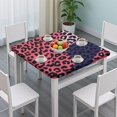 thumbnail image 3 of Pink and Black Of Leopard Print Square Fitted Tablecloth with Elastic Edge,Square Table Cover,Washable Elastic Table Cover for Home Kitchen Party Decor 34"x34", 3 of 6