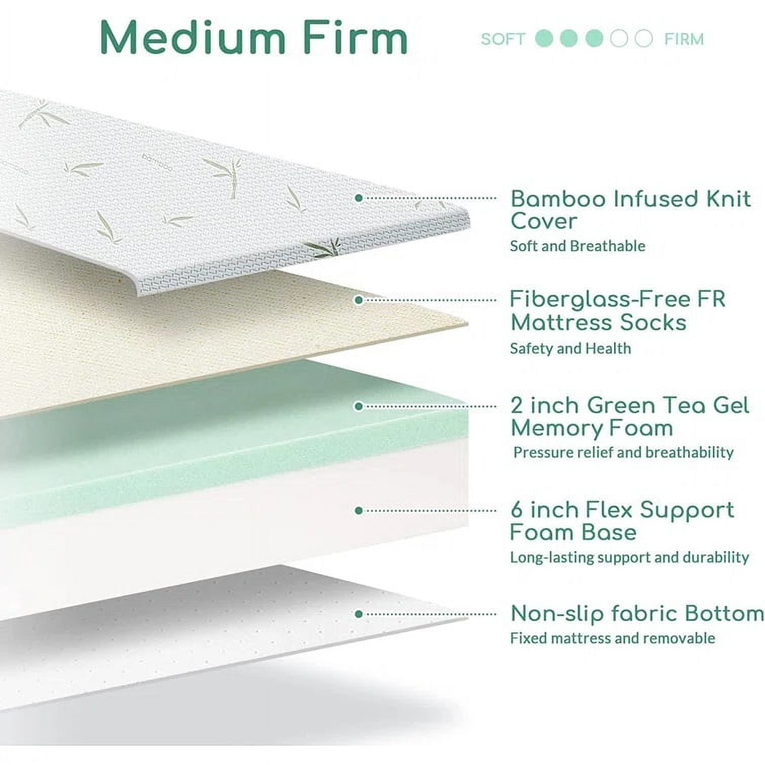 Full Size Mattress, 10" Memory Foam Mattress with Graphene Fabric Cover, Bed in a Box