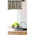 thumbnail image 2 of Ambesonne Sky Valance Pack of 2, Abstract Sun Moon Star Dot Art, 42"X18", Marigold Slate Blue and Rose, 2 of 3