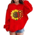 thumbnail image 3 of HAOTAGS Girls Long Sleeve Halloween Hoodies Size 6-8, Cute Printed Crewneck Pullover Sweatshirt Tops Red, 3 of 7