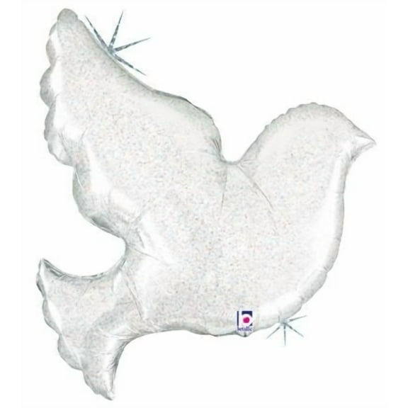 XL 34" Pearl White Dove Super Shape Mylar Foil Balloon Party Decoration
