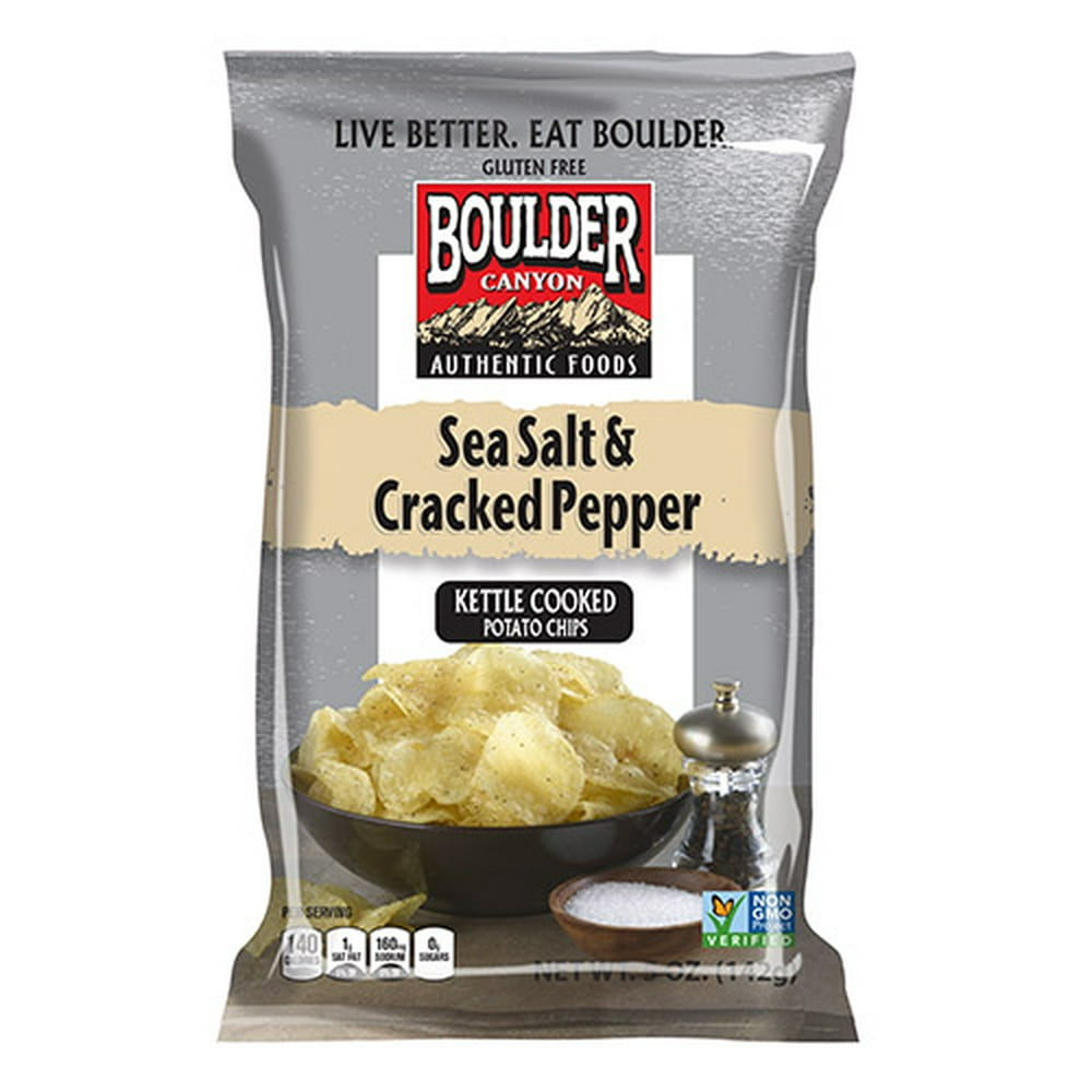 Boulder Canyon, Sea Salt & Cracked Pepper Kettle Cooked Potato Chips, 2