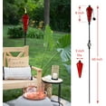 thumbnail image 2 of Westcharm Set of 4 Multi-Color 60 Inch Tall Glass Garden Torch Lamp Light with Swirling Metal Ground Stake for Outdoor Garden Lawn Patio - Burning Citronella Oil or Lamp Fuel, 2 of 11