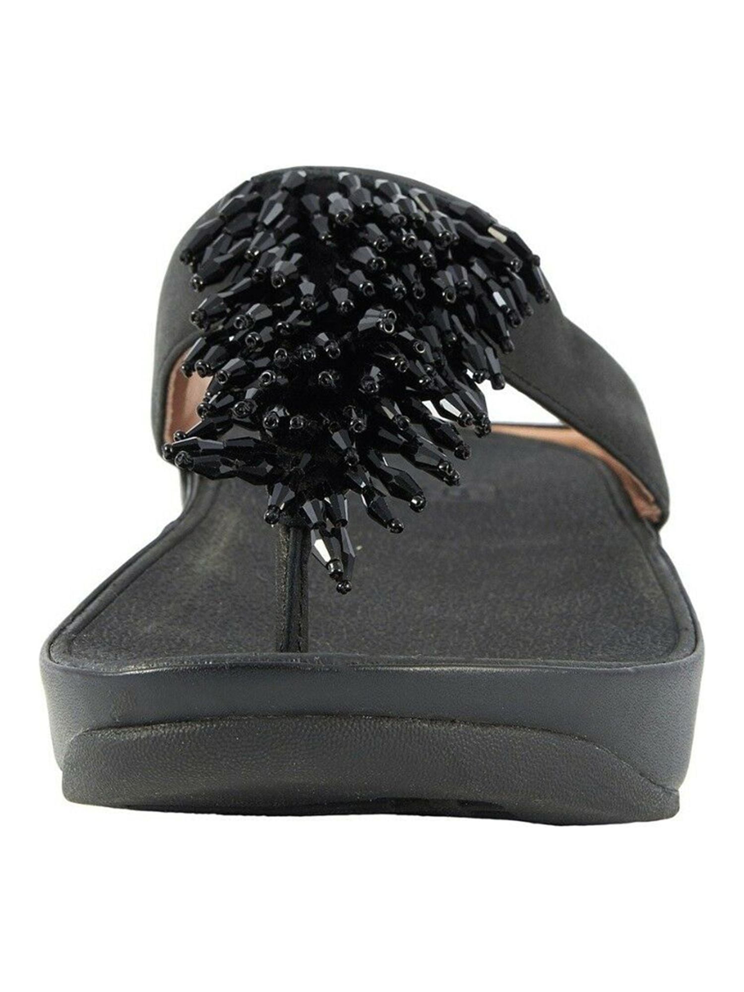 FitFlop Rumba Women's Leather Toe Thong Sandal in Black Size 7 - Walmart.com