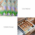 thumbnail image 6 of Placemats Set of 4, Easter Bunny Woven Placemat, Linen Place Mats for Kitchen/Dining Tables, Spring Easter Eggs Floral Teal Wood Washable Table Mats for Party, 6 of 8