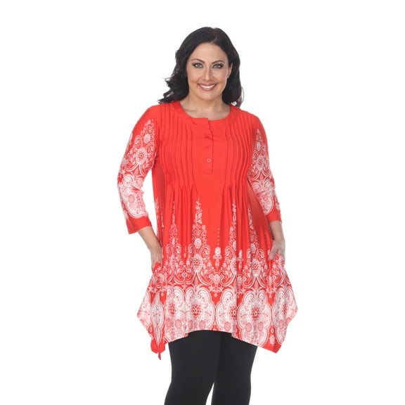 White Mark Women's Plus Size Dulce Tunic Top