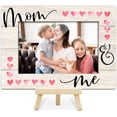 thumbnail image 2 of Rewenti Mom Picture Frame Mom and Me Picture Frame Mom Gifts First Time Mom Gifts Motherss Day Birthday Gifts for Mom Wood Photo Frame for Desk Display, 2 of 5