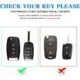 thumbnail image 2 of Key Fob Cover Compatible with Kia Sorento Sportage Rio Soul Forte Optima Keychain Case Holder Protector,Black, 2 of 7