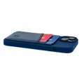 thumbnail image 3 of Dockem iPhone 14 Liquid Silicone Card Case with Built-in Metal Plate for Magnetic Mounting, Stitched-on Wallet with 2 Credit Card Holders (Blue, M2L), 3 of 9