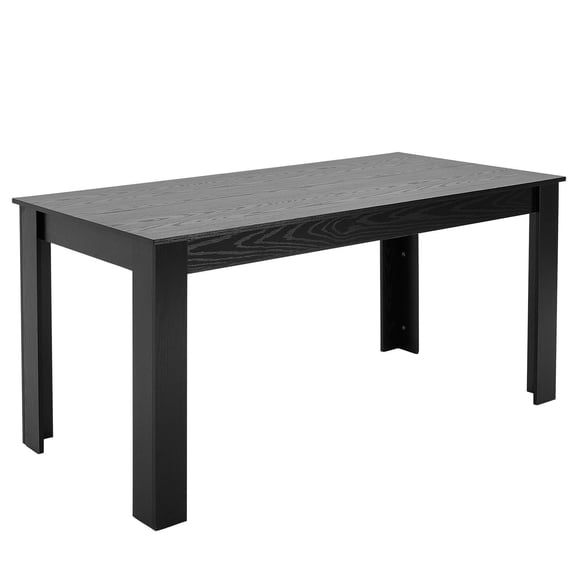 63 Inch Rectangle Wood Dining Table for 4-6 Person Modern Kitchen Conference Desk 330LBS Capacity Black