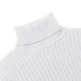 thumbnail image 4 of Bcfgryg Men Solid Color High Neck Dough Sweater Casual Loose Fashion Comfortable Trend Business Sweater Men Sweaters White XXL, 4 of 4