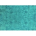 thumbnail image 1 of Ahgly Company Machine Washable Indoor Rectangle Oriental Turquoise Blue Industrial Area Rugs, 3' x 5', 1 of 4