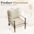thumbnail image 2 of Villeston Chenille Accent Chair, Solid Wood Armrests Armchair, Single Sofa with Comfortable Cushions and Lumbar,Beige, 2 of 6