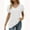 White, variant on Tbopshirt Top for Women Fashion Casual Solid Color Buttons Comfortable Short Sleeve Sweatshirt Tops Blouse