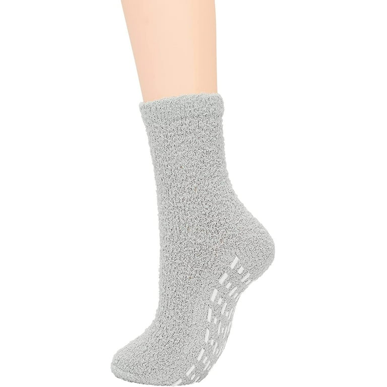 Zando Fuzzy Anti-Slip Socks for Women Girls Non Slip Slipper Socks