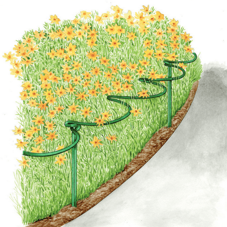 Semi-Circular Plant Support Ring Cage Garden Iron Plant Border Support Wire Hoop 2 Pcs;Semi-Circular Plant Support Ring Garden Iron Plant Border Wire Hoop 2 Pcs