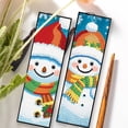 thumbnail image 4 of (SQ41) 2 Uds DIY Arte Hecho A Mano Amantes Los Libros Punto Diamante Marcapáginas Navidad Creativo Cuero Borla Marcapáginas Diamante Pintura Extensión, 4 of 8