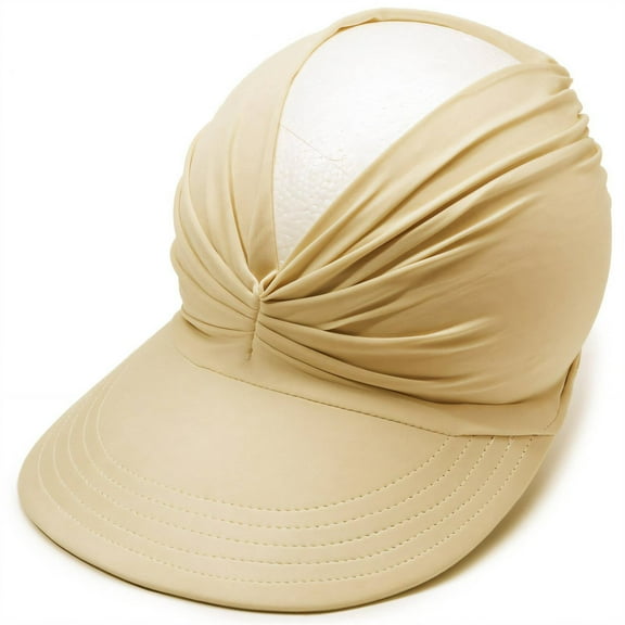 TELOLY Womens Hats Ponytail Hole Sun Hats for Women Extra Wide Brim Beach Hats for Women,Beige
