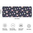 thumbnail image 3 of Pioneer Flower Floral Print Pattern Bathroom Rugs Mat, Non Slip Microfiber Bathroom Rug with Rubber Backing, Soft Mats for Bathroom Floor Tub Shower, 17"x47", 3 of 5