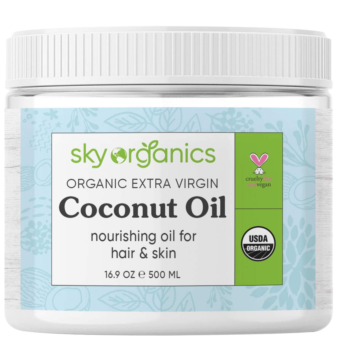 Sky Organics Organic Extra Virgin 100 Pure Unrefined Cold Pressed