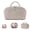Khaki, variant on YUJING SUPERLILIFE 180° Open Makeup Bag with Mirror - 5 Pockets PU Leather Organizer（pink）