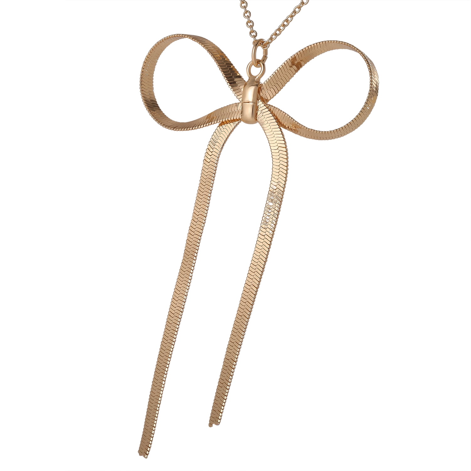 Celebrity Pink Women’s Bow Pendant Necklace