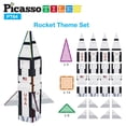 thumbnail image 4 of Building Blocks PicassoTiles Magnet 3 en 1, cohete, autobús escolar, tren, 4 of 9