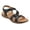 Black Leather, variant on Minny Women's Multi-Strap Sandals Color: Black Leather Size: 8 WIDE