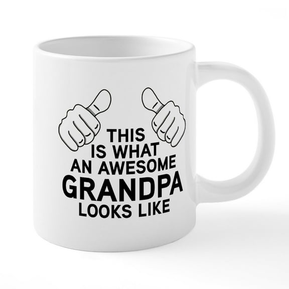 CafePress - Awesome Grandpa - 20 Oz White Ceramic Mega Mug
