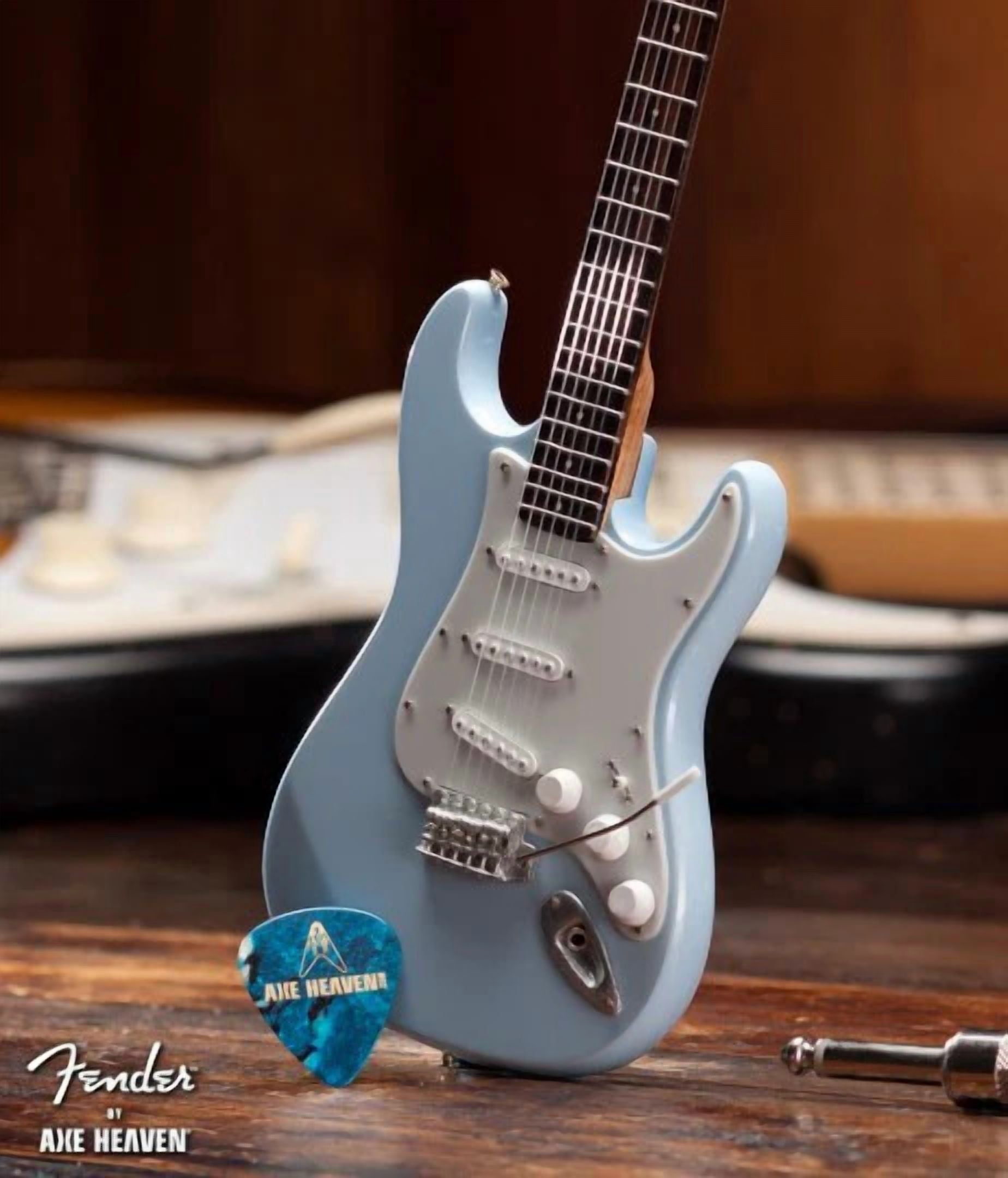Fender Stratocaster Sonic Blue 10 Inch Miniature Electric Guitar Replica