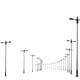thumbnail image 4 of Lámpara de Pie de Doble Cabeza Modelo de 10 Piezas, Diseño de Paisaje, Tren de Calle, Jardín 1: 150 Zulema Lámpara de calle modelo, 4 of 8