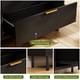 thumbnail image 4 of QinaQin Cómoda ondulada natural de 5 cajones, mueble moderno de madera con cajones anchos, patas metálicas y sistema antivuelco para entrada o pasillo, 4 of 7