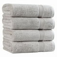 thumbnail image 2 of Superior Derry Solid Egyptian Cotton 4-Piece Bath Towel Set, Sliver, 2 of 13
