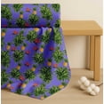 thumbnail image 4 of Soimoi Cotton Cambric Fabric Leaves,Floral & Pineapple Fruits Printed Fabric 1 Yard 42 Inch Wide, 4 of 7