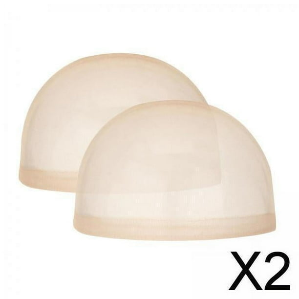 2 Gorros de Peluca, Accesorios, Nailon Elástico Transpirable, Transparente, Ultrafino, Real, Invisible, Gorro de Peluca para Peluca con Frente de 2 piezas