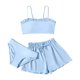 thumbnail image 2 of Augper Toddler Kids Baby Girls Fashion Cute Solid Color Swimming Trunks Skirt Seaside Swimsuit Set, 2 of 5