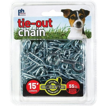 Prevue Pet Products PP-2114 15 ft. Medium Duty Tie-Out Chain, Steel